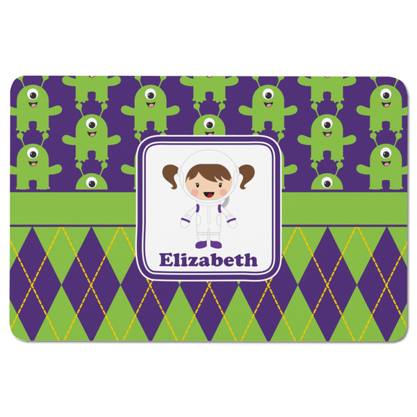 Astronaut, Aliens & Argyle Rectangular Fridge Magnet - FRONT