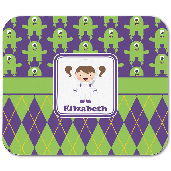 Astronaut, Aliens & Argyle Rectangular Mouse Pad - APPROVAL