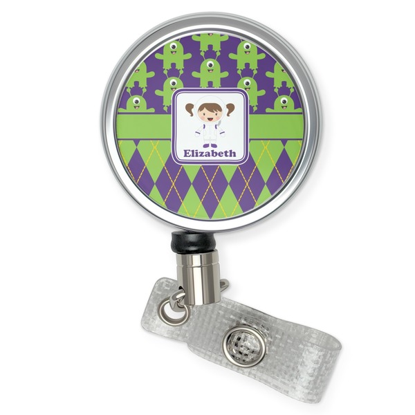 Custom Astronaut, Aliens & Argyle Retractable Badge Reel (Personalized)
