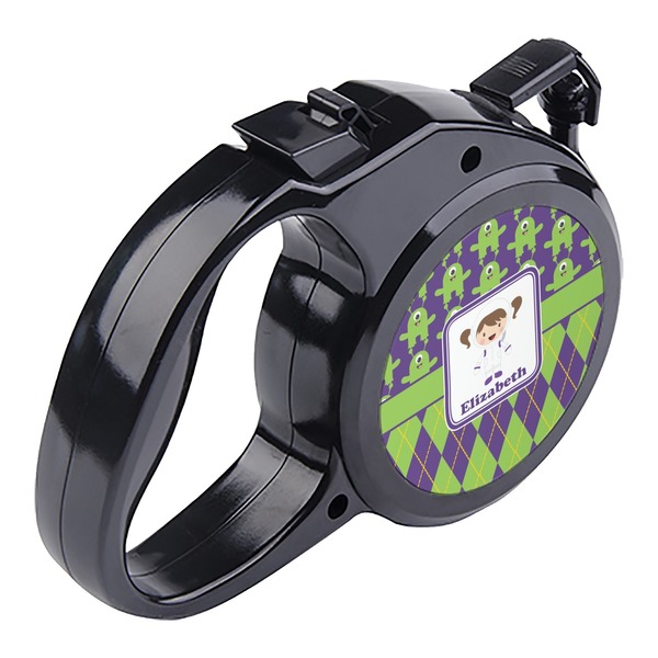 Astronaut, Aliens & Argyle Retractable Dog Leash - Angle