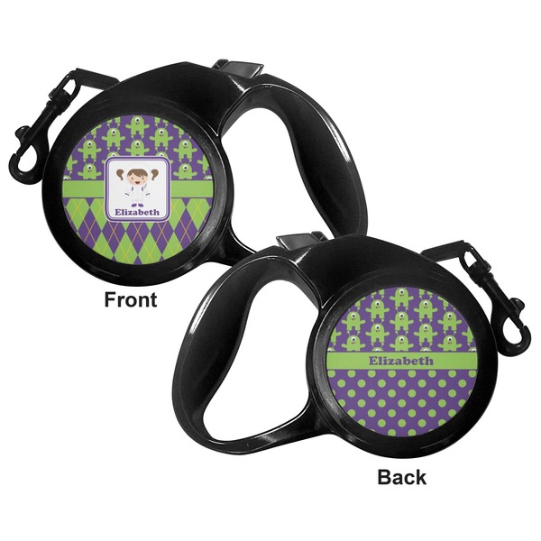 Astronaut, Aliens & Argyle Retractable Dog Leash - Medium Large - Apvl