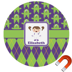 Astronaut, Aliens & Argyle Car Magnet (Personalized)