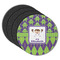 Astronaut, Aliens & Argyle Round Rubber Backed Coasters - Set of 4 (Personalized)