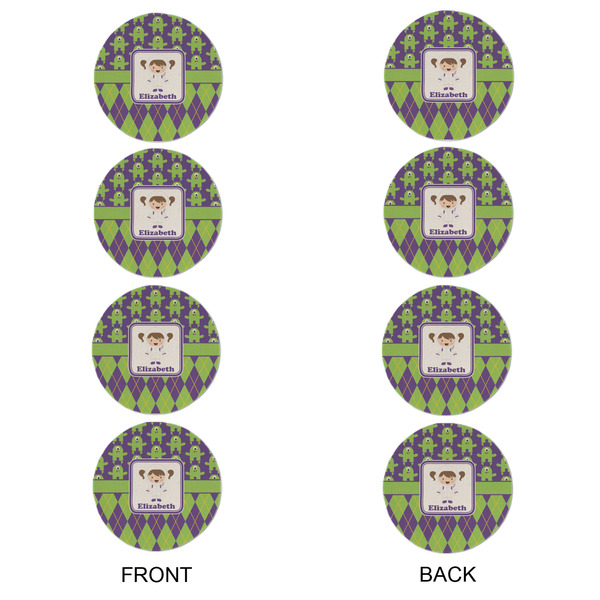 Astronaut, Aliens & Argyle Round Linen Placemats - APPROVAL Set of 4 (double sided)