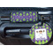 Astronaut, Aliens & Argyle Round Luggage Tag & Handle Wrap - In Context