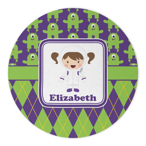 Astronaut, Aliens & Argyle Round Paper Coaster - Approval