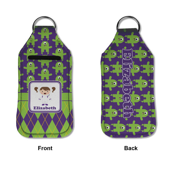 Astronaut, Aliens & Argyle Sanitizer Holder Keychain - Large APPROVAL (Flat)