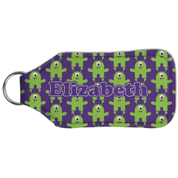 Astronaut, Aliens & Argyle Sanitizer Holder Keychain - Large (Back)