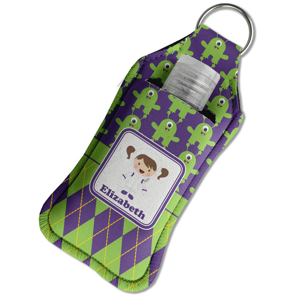 Astronaut, Aliens & Argyle Sanitizer Holder Keychain - Large in Case