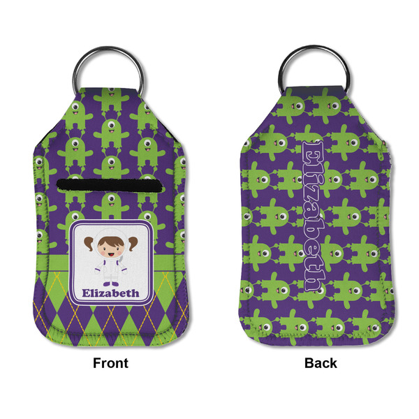 Astronaut, Aliens & Argyle Sanitizer Holder Keychain - Small APPROVAL (Flat)