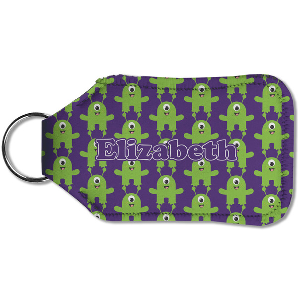 Astronaut, Aliens & Argyle Sanitizer Holder Keychain - Small (Back)