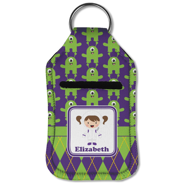 Astronaut, Aliens & Argyle Sanitizer Holder Keychain - Small (Front Flat)