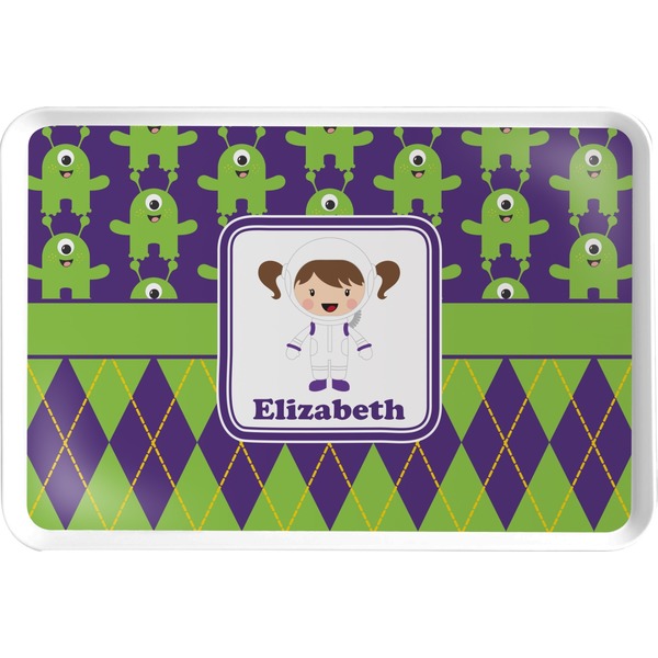Custom Astronaut, Aliens & Argyle Serving Tray (Personalized)