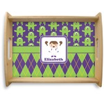 Astronaut, Aliens & Argyle Natural Wooden Tray - Large (Personalized)