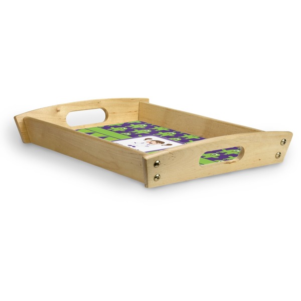 Astronaut, Aliens & Argyle Serving Tray Wood Small - Corner