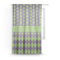 Astronaut, Aliens & Argyle Sheer Curtain