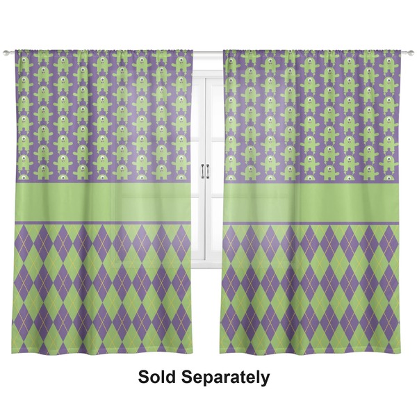 Astronaut, Aliens & Argyle Sheer Curtains