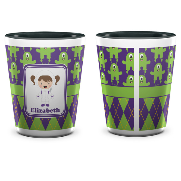 Astronaut, Aliens & Argyle Shot Glass - Two Tone - APPROVAL
