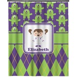 Astronaut, Aliens & Argyle Extra Long Shower Curtain - 70"x84" (Personalized)