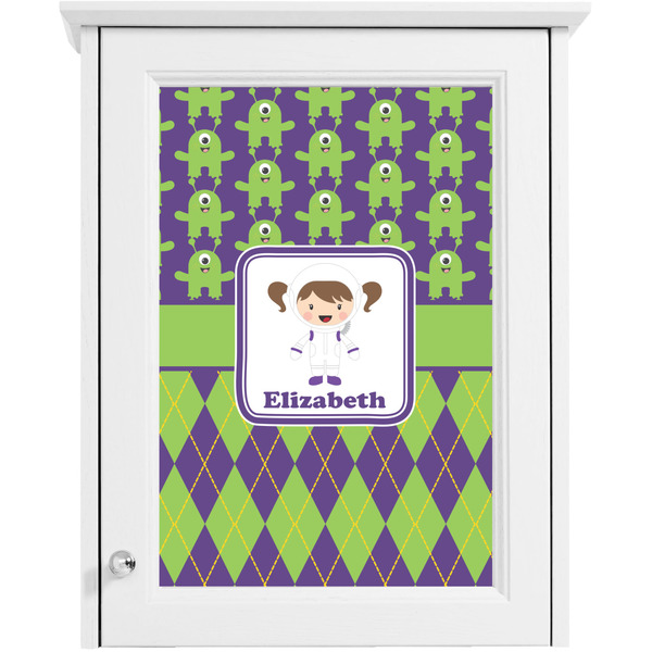 Astronaut, Aliens & Argyle Single White Cabinet Decal