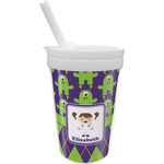 Astronaut, Aliens & Argyle Sippy Cup with Straw (Personalized)