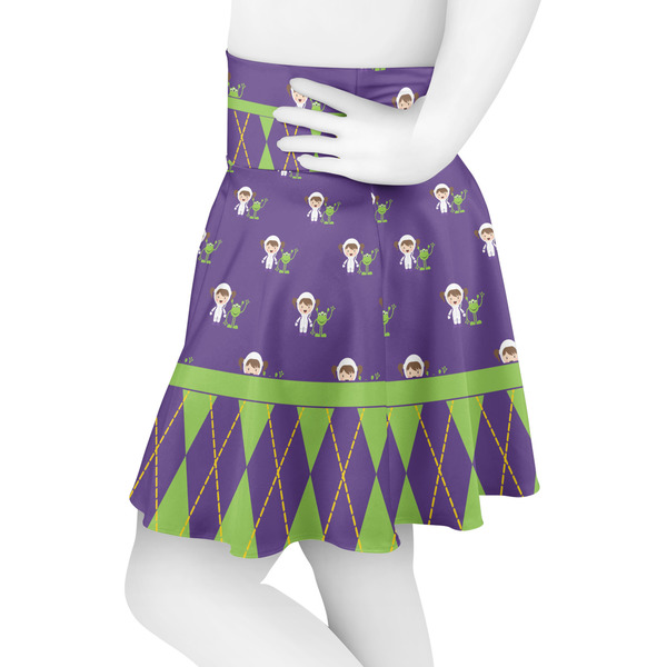 Astronaut, Aliens & Argyle Skater Skirt - Side