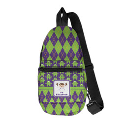 Astronaut, Aliens & Argyle Sling Bag (Personalized)