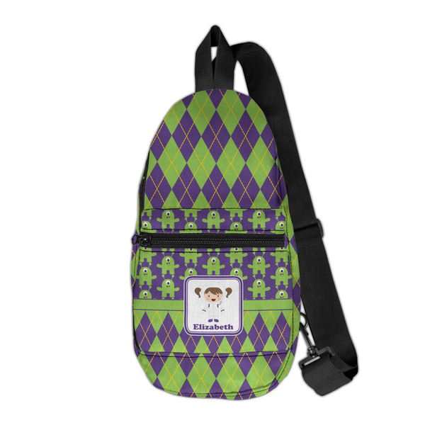 Custom Astronaut, Aliens & Argyle Sling Bag (Personalized)