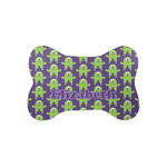 Astronaut, Aliens & Argyle Bone Shaped Dog Food Mat (Small) (Personalized)