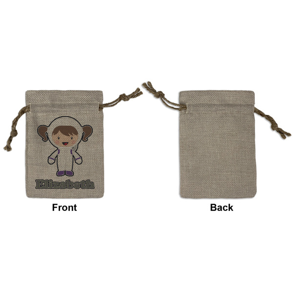 Astronaut, Aliens & Argyle Small Burlap Gift Bag - Front Approval