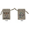 Astronaut, Aliens & Argyle Small Burlap Gift Bag - Front and Back