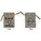 Astronaut, Aliens & Argyle Small Burlap Gift Bag - Front & Back (Personalized)