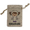 Astronaut, Aliens & Argyle Small Burlap Gift Bag - Front (Personalized)