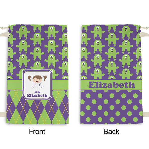 Astronaut, Aliens & Argyle Small Laundry Bag - Front & Back View