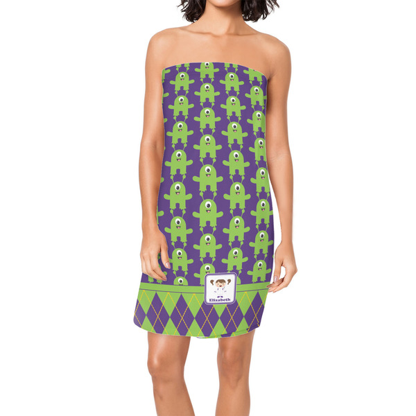 Custom Astronaut, Aliens & Argyle Spa / Bath Wrap w/ Name or Text