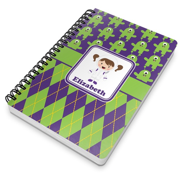 Astronaut, Aliens & Argyle Spiral Journal 7 x 10 - Main