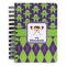 Astronaut, Aliens & Argyle Spiral Notebook - 5x7 w/ Name or Text
