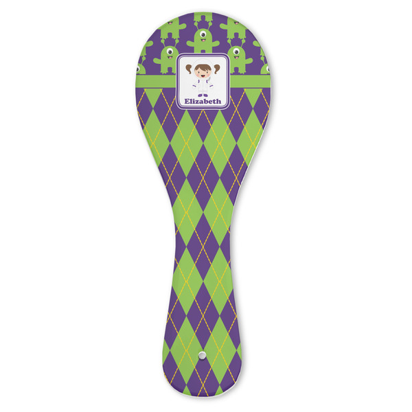 Custom Astronaut, Aliens & Argyle Ceramic Spoon Rest (Personalized)