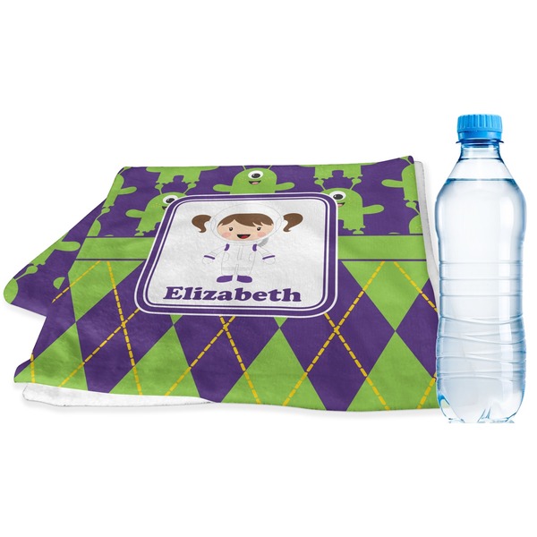 Custom Astronaut, Aliens & Argyle Sports & Fitness Towel (Personalized)