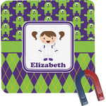 Astronaut, Aliens & Argyle Square Fridge Magnet (Personalized)