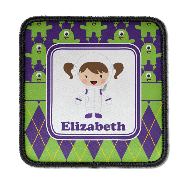 Custom Astronaut, Aliens & Argyle Iron On Square Patch w/ Name or Text