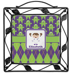 Astronaut, Aliens & Argyle Square Trivet (Personalized)