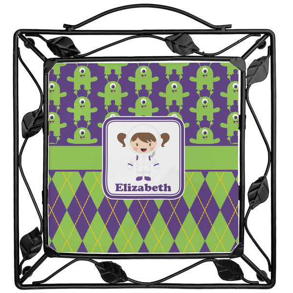 Custom Astronaut, Aliens & Argyle Square Trivet (Personalized)