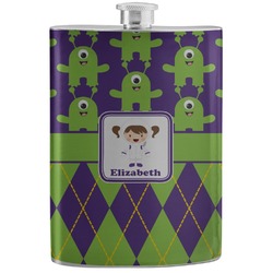 Astronaut, Aliens & Argyle Stainless Steel Flask (Personalized)