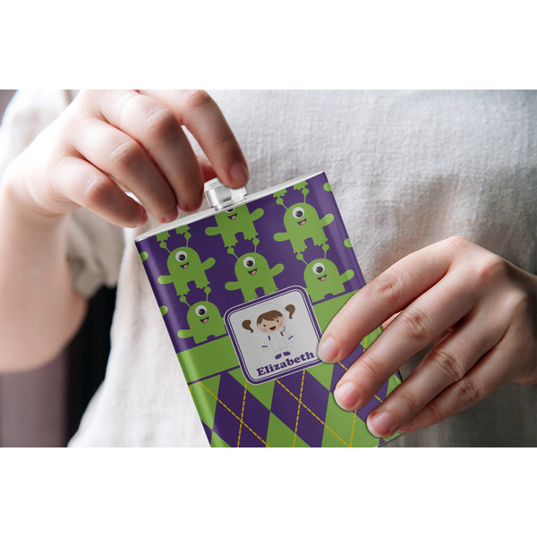 Astronaut, Aliens & Argyle Stainless Steel Flask - LIFESTYLE 1