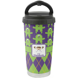 Astronaut, Aliens & Argyle Stainless Steel Coffee Tumbler (Personalized)