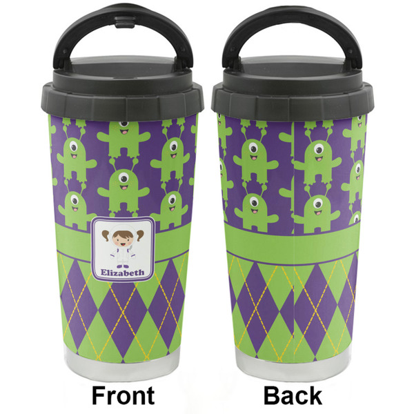 Astronaut, Aliens & Argyle Stainless Steel Travel Cup - Apvl