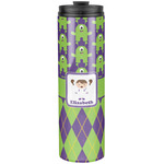 Astronaut, Aliens & Argyle Stainless Steel Skinny Tumbler - 20 oz (Personalized)