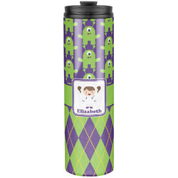 Astronaut, Aliens & Argyle Stainless Steel Skinny Tumbler - 20 oz (Personalized)