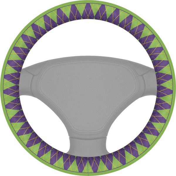 Custom Astronaut, Aliens & Argyle Steering Wheel Cover